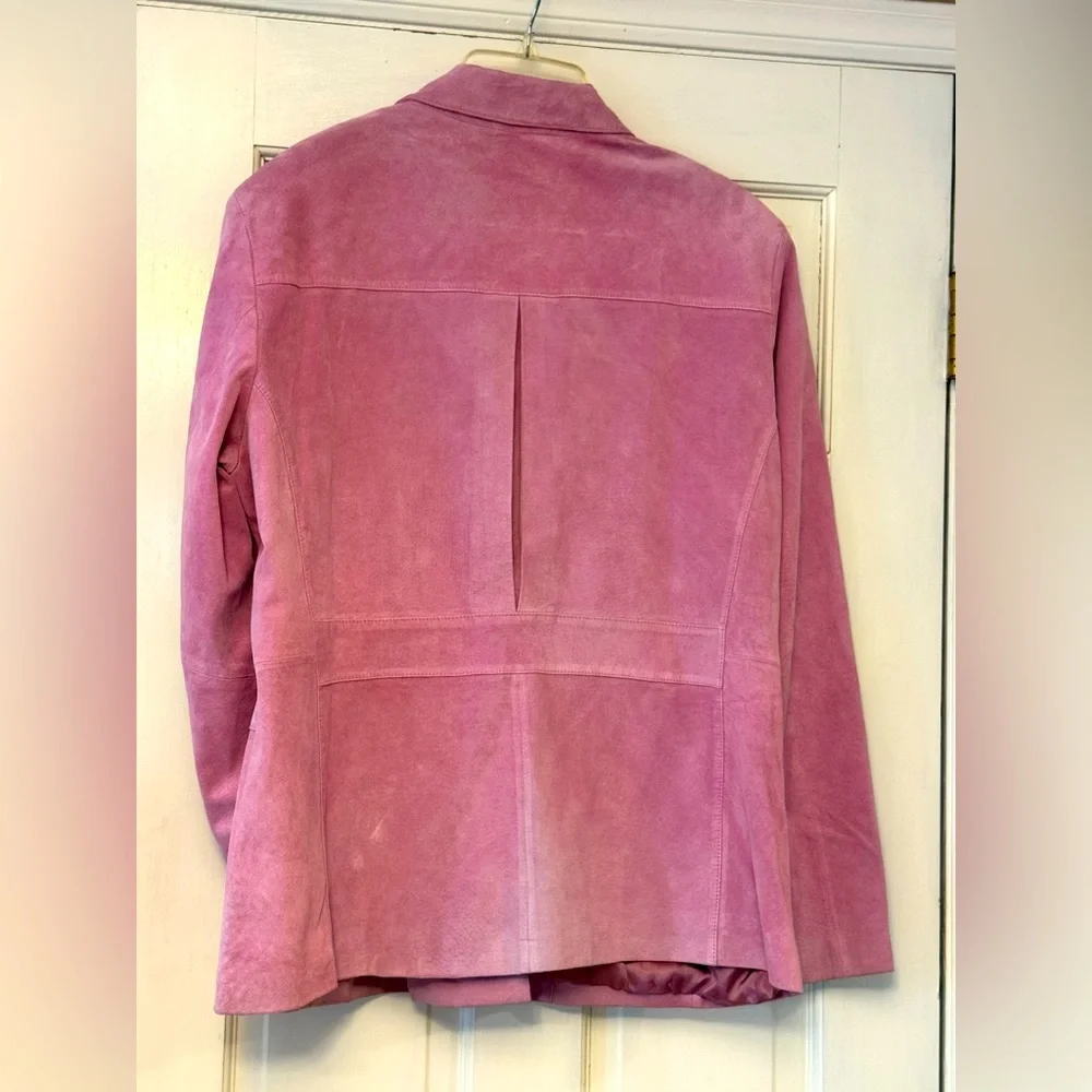 Liz Claiborne Women's Soft Lavender Suede Blazer - Picture 2 of 5